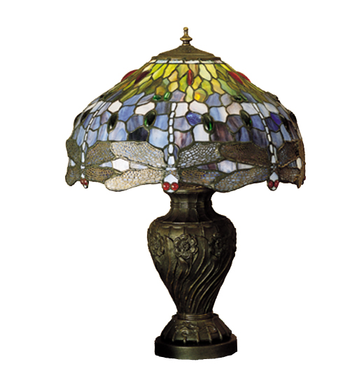 Meyda Tiffany 28461 24 Inch H Hanginghead Dragonfly Table Lamp