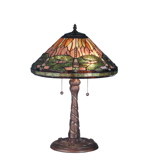 Meyda Tiffany 72247 22.5 Inch H Hanginghead Dragonfly Table Lamp