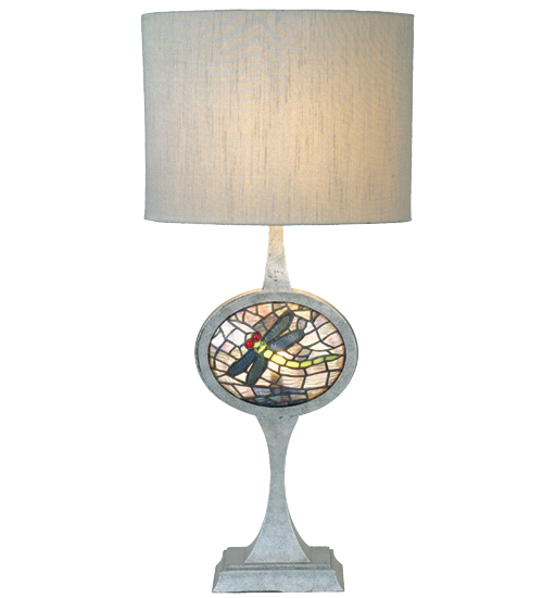 Meyda Tiffany 12569 31.5 Inch H Cameo Dragonfly Lighted Base Table Lamp