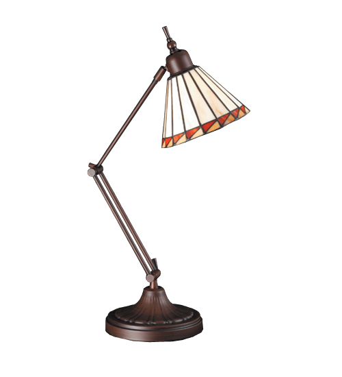 Adjustable Desk Lamp - Meyda Tiffany 65946 23 Inch H Prairie Mission Adjustable Desk Lamp