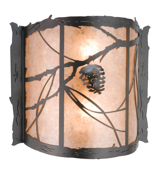 13875 15 Inch W Pine Cone Wall Sconce