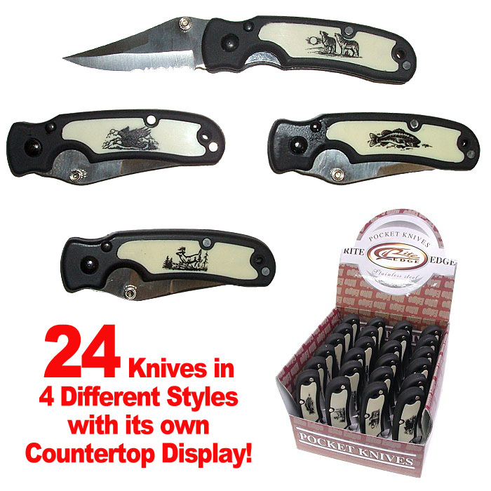 Poker 25210403 Rite Edge Pocket Knives  Box of 24