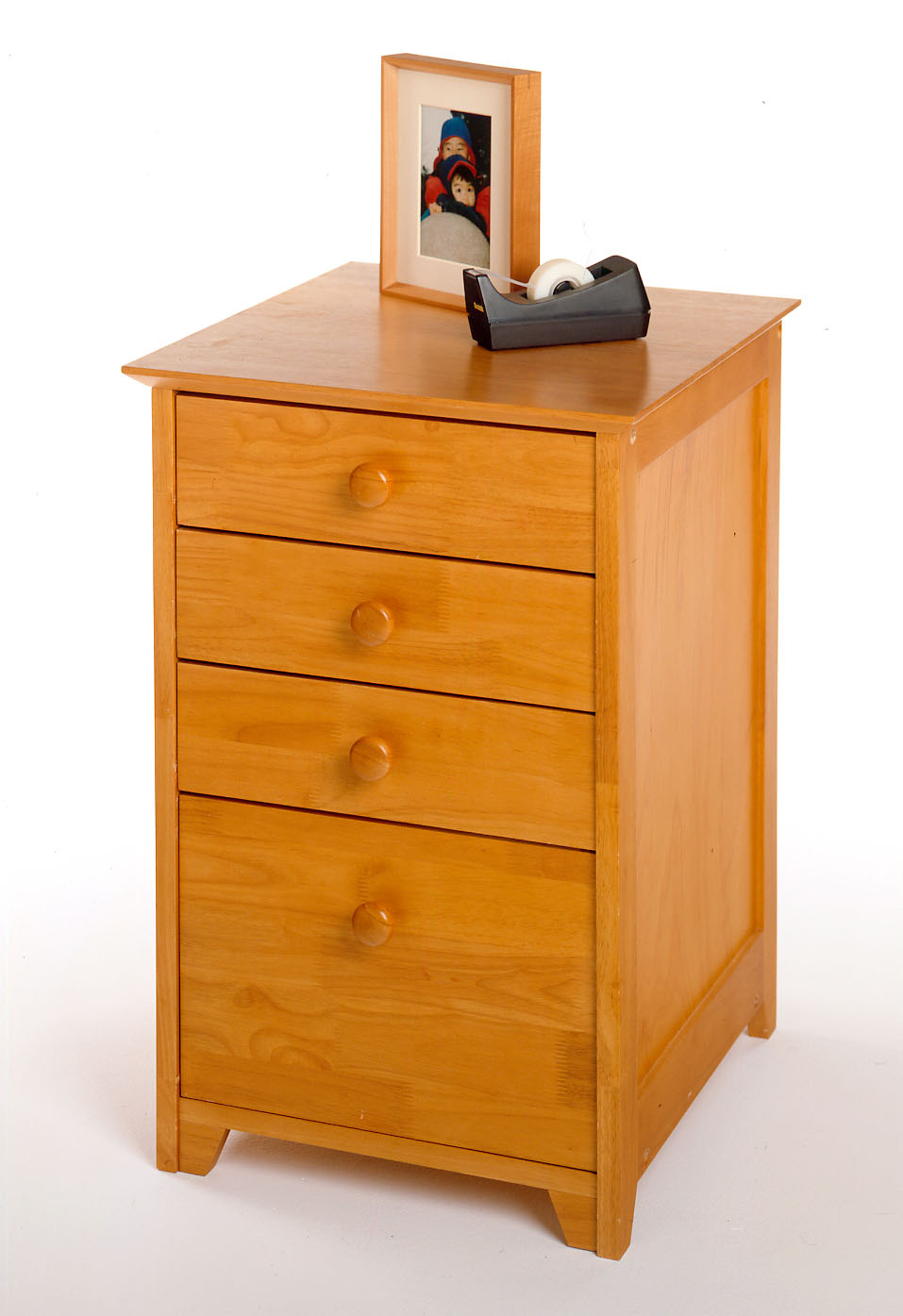 99428 Honey Beechwood File Cabinet 4-drawer