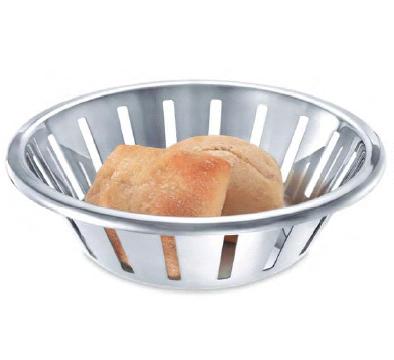 22428 Volta Stainless Steel Bread Basket Round- Stainless Steal
