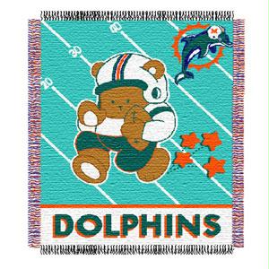 Miami Dolphins Triple Woven Jacquard NFL Throw Baby Series by Northwest 36x48 baby gifts