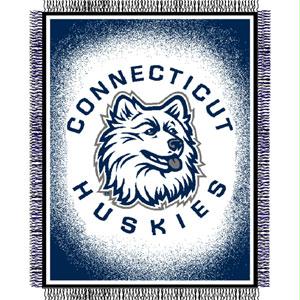 Northwest Connecticut Huskies NCAA Triple Woven Jacquard Throw 019 Focus 48 x 60 Inch
