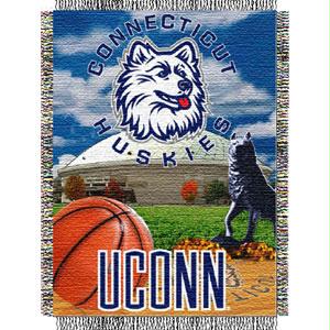 Northwest Connecticut Huskies NCAA Woven Tapestry Throw Home Field Advantage 48 x 60 Inch