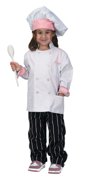 Aeromax CSP810 Junior Executive Chef Suit size 8/10 pink trim