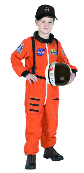 Aeromax Aso-1214 Junior Astronaut Suit With Embroidered Cap Size 12/14 Orange