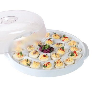 Sierra Housewares 1023 3 pc. Deviled Egg Platter - White