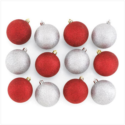 Red and Silver Ornaments