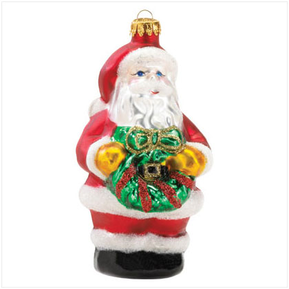 Santa Mercury Glass Ornament