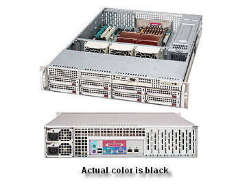 Computer Cabinet - Supermicro Computer Inc Black 2U DP Dual 8x SAS/SATA 3xLP/LF 700 CSE-825TQ-R700LPB