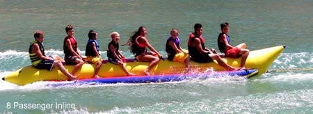 Water Sports - Aqua Sports PVC-8-INLINE 8 Passenger 21 Feet In-line Seats Island Hopper Commercial Banana Water Sled