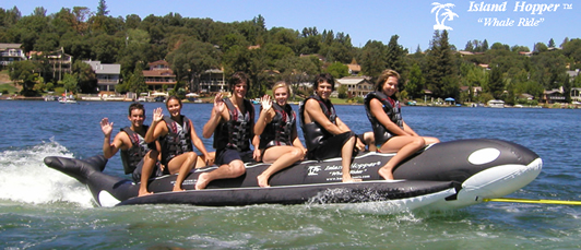 Water Sports - Aqua Sports PVC-6-WR 6 Passenger 19 Feet In-line Seats WHALE RIDE Banana Style Water Sled