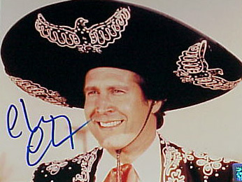 Superstar Greetings Chevy Chase Signed 16 X 20 Photo (3 Amigos) CC16d