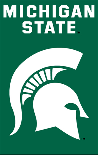 The Party Animal AFMS Michigan State 44x28 Applique Banner AFMS