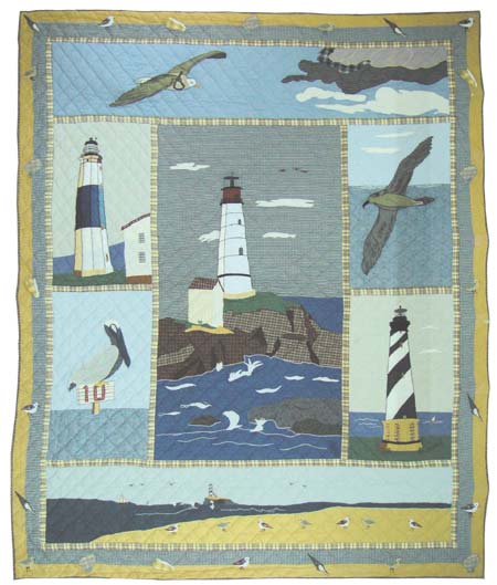 Patch Quilts Quilt Queen Lighthouse By Bay QQLBBY