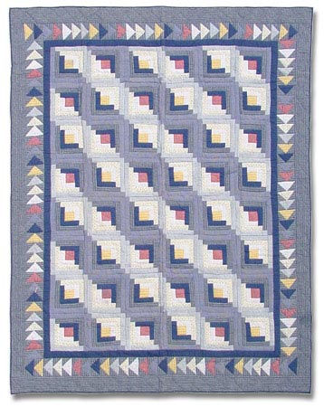 Log Bed - Patch Quilts Quilt Queen Sail Log Cabin QQSLC