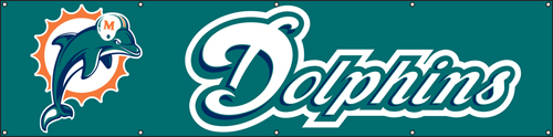 The Party Animal BMD Dolphins Giant 8-Foot X 2-Foot Nylon Banner BMD
