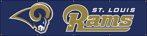 The Party Animal BRM Rams Giant 8-Foot X 2-Foot Nylon Banner BRM
