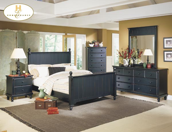Home Elegance Cottage Style Black Dresser with... by Home Elegance