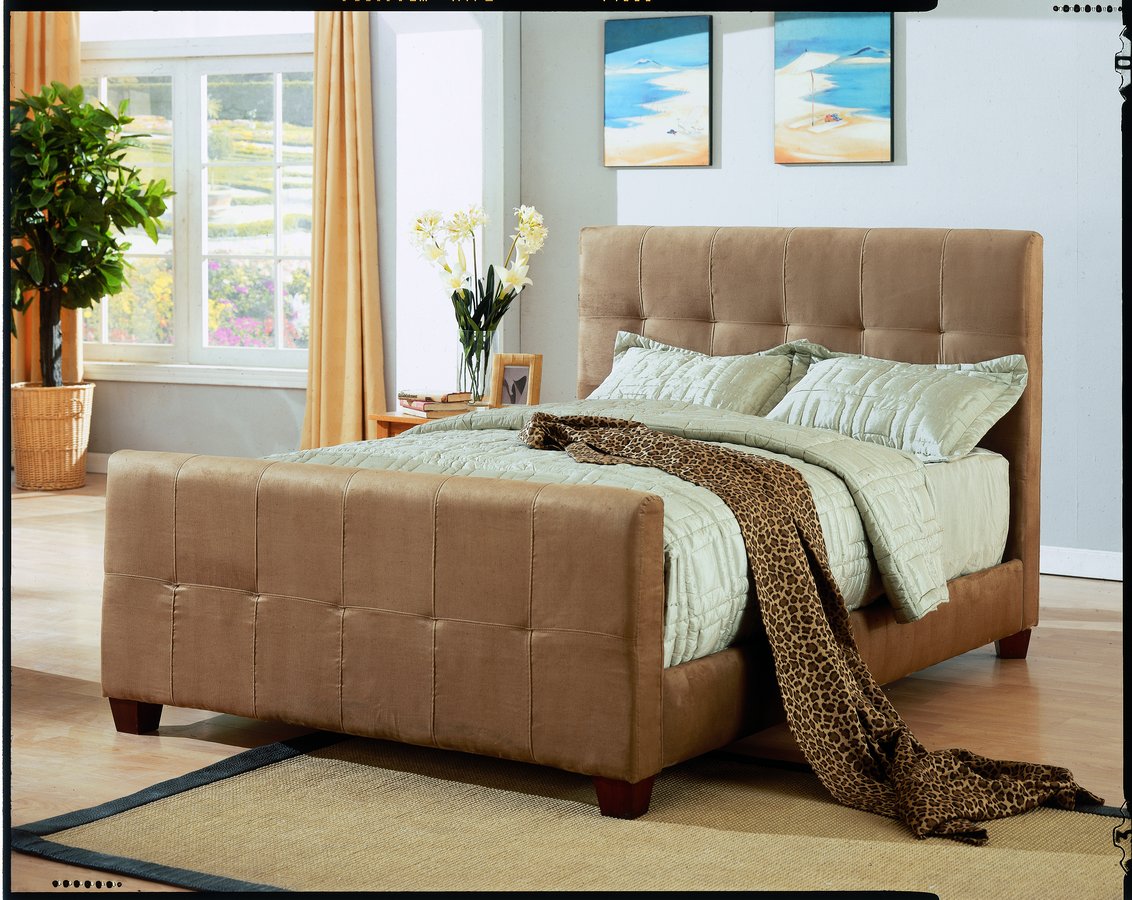 Beds - Home Elegance Peat Microfiber Tufted Queen Bed 830-1