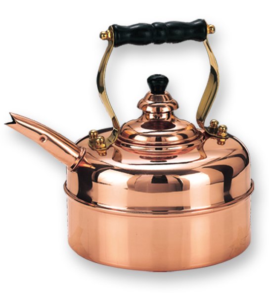 Old Dutch 530 3 Quart Solid Copper Windsor Whistling Tea Kettle