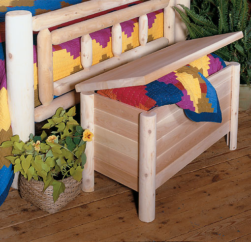 Rustic Natural Cedar QUILT CHEST  34