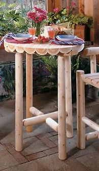Bistro Table - Rustic Natural Cedar BISTRO TABLE 32 Inch - 9B