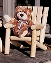 Cedar Outdoor Furniture - Rustic Natural Cedar JUNIOR LOG CHAIR - 4JR