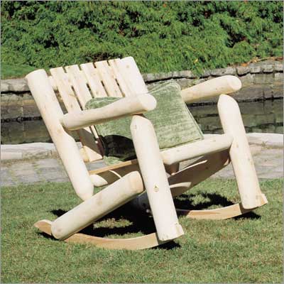 Cedar Outdoor Furniture - Rustic Natural Cedar LOW BACK ROCKER 2 FOOT - 5