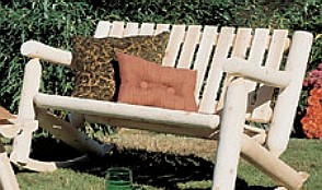 Cedar Outdoor Furniture - Rustic Natural Cedar 6 FOOT TRIPLE ROCKER SETTEE - 7A