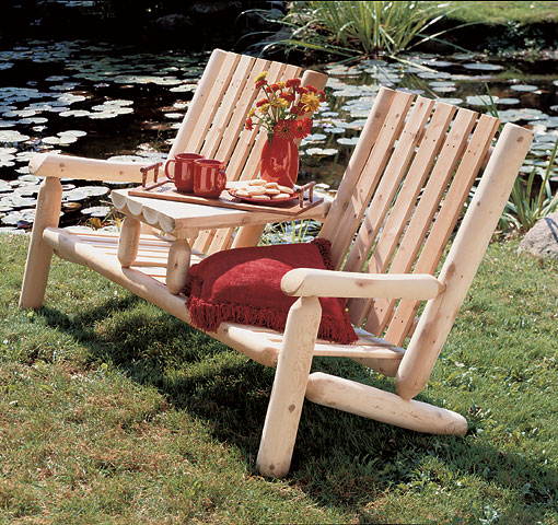 Rustic Natural Cedar GARDEN TEASET 7TT