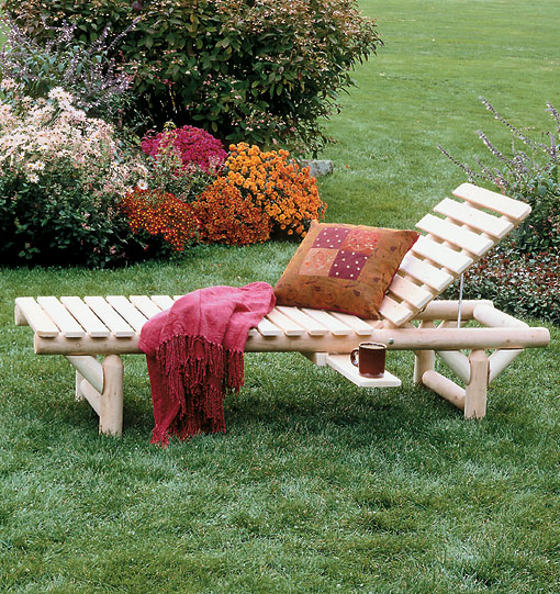 Cedar Outdoor Furniture - Rustic Natural Cedar LOUNGE CHAIR - 17