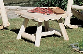 Outdoor Cedar Furniture - Rustic Natural Cedar SQUARE TABLE 24 Inch - 90
