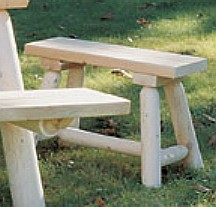 Outdoor Cedar Furniture - Rustic Natural Cedar 2 FOOT STRAIGHT BENCH 2 PER BOX - 19A