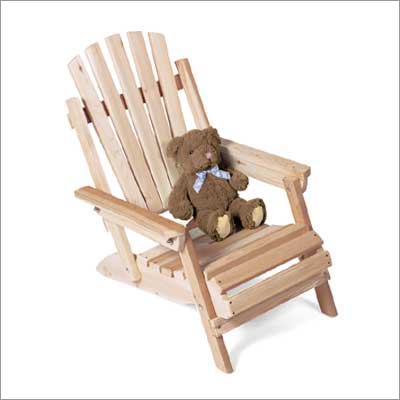 Cedar Outdoor Furniture - Rustic Natural Cedar ADIRONDACK JR CHAIR - 404JR