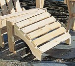 Cedar Outdoor Furniture - Rustic Natural Cedar ADIRONDACK OTTOMAN - 406