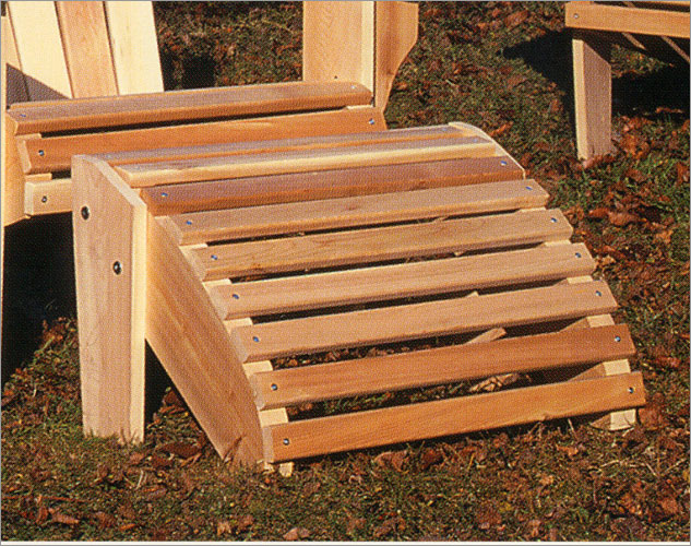 Cedar Outdoor Furniture - Rustic Natural Cedar ADIRONDACK OVERSIZED OTTOMAN - 406A