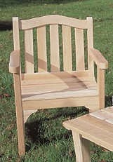 Outdoor Cedar Furniture - Rustic Natural Cedar CAMEL BACK CHAIR - 504C