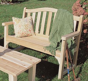 Outdoor Cedar Furniture - Rustic Natural Cedar CAMEL BACK SETTEE - 506C