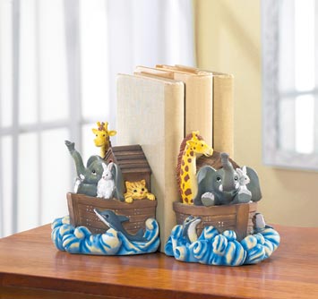 NOAH'S ARK BOOKENDS by SWM