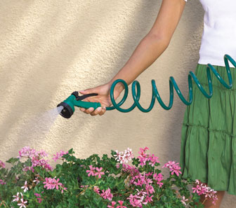 SELF-COILING GARDEN HOSE