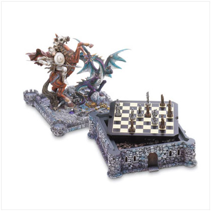 Dragon Chess Set - DRAGON And KNIGHT CHESS SET
