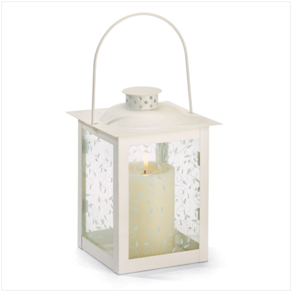 SWM 37441 5 3/4 Dia. x 8 H Large Lantern  White