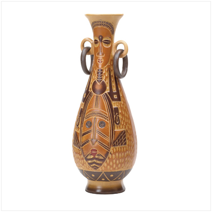 ABSTRACT TRIBAL PATTERN VASE