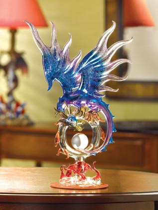 GLASS DRAGON WITH ORB