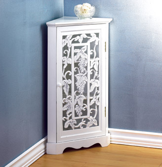 Corner Cabinets - GRAPEVINE DETAIL CORNER CABINET