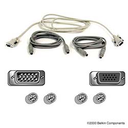 BELKIN COMPONENTS OmniView KVM PS/2 Cable Kit 6 ft A3X982